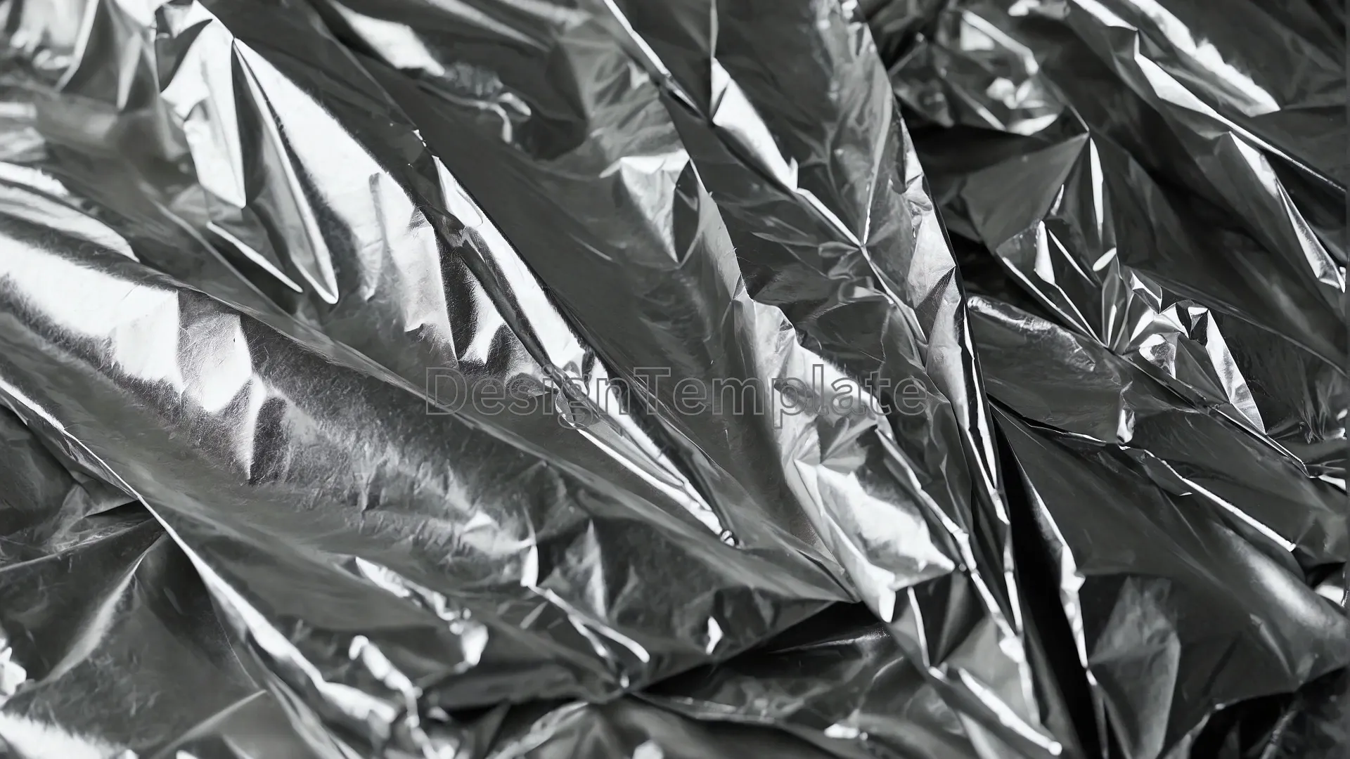 Gleaming Metal Folds Silver Foil PNG